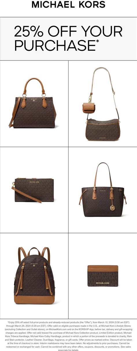 promo code michael kors 2022|michael kors handbags promo code.